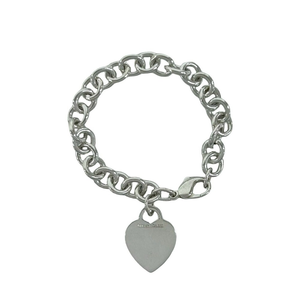 TIFFANY Silver Heart Charm Bracelet